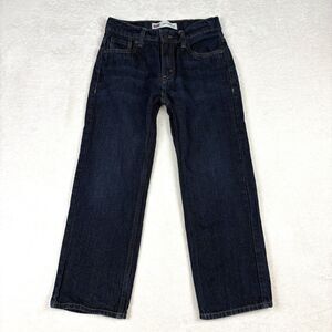 Levis 505 Regular Jeans Boys 8 Husky 28x23 Actual 27x23 Blue Dark Wash Adj Waist
